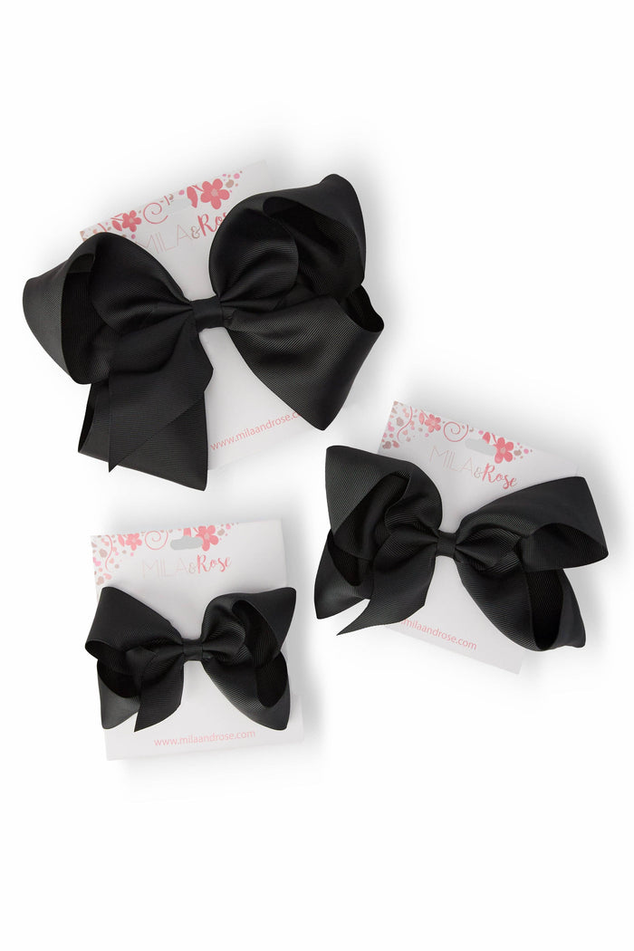 Black Grosgrain Hair Bow