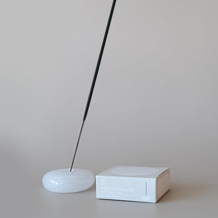 Bubble Incense Holder | White Milk Glass