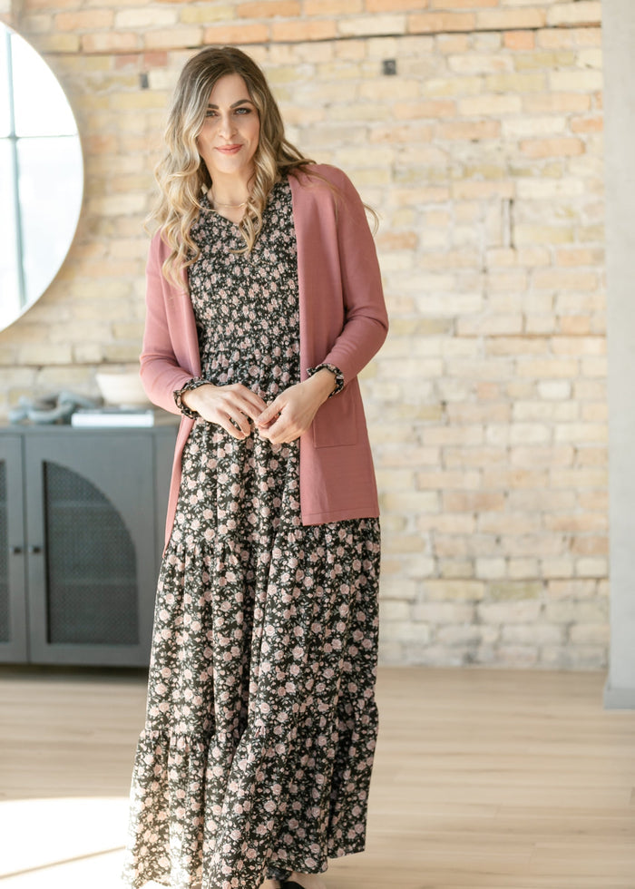 Callly Mauve Open Front Cardigan IC Layering Essentials