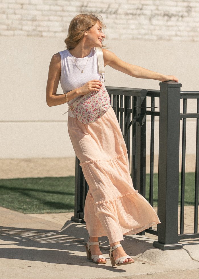 Floral Quilted Belt Bag Accessory