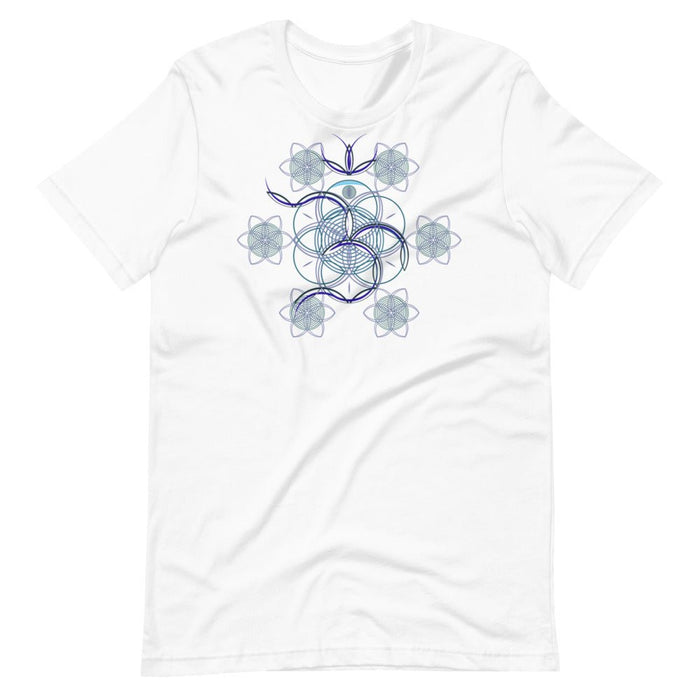 Flower Of Life - OM - Short - Sleeve Women T-Shirt - WHITE - Made to order - symbolika