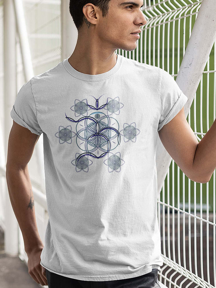 Flower of Life OM T-Shirt — visionary art by Symbolika