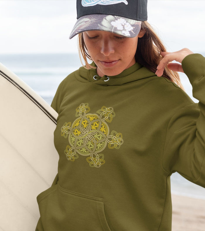 Flower of Life YinYang Hoodie Choice of Colors — Image 5 by Symbolika