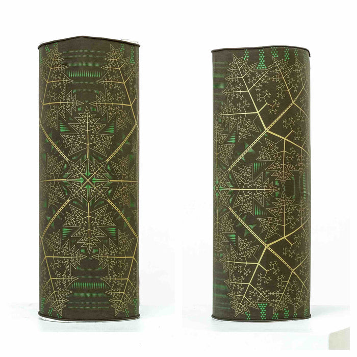 Fractal Forest Neck Gaiter Olive — Image 5 by Symbolika
