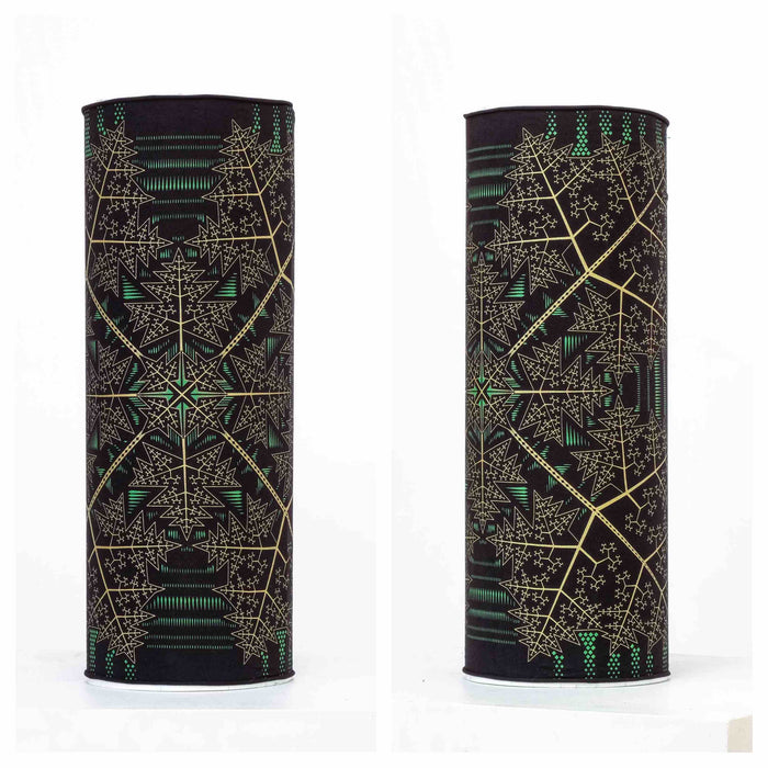 Fractal Forest Neck Gaiter Black — Image 8 by Symbolika