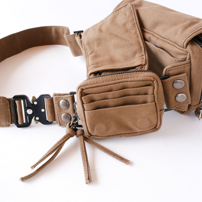 Icaruna Belt Bag — Shipibo Icaro Patterns Belt Bag - UV Blacklight Effect by Symbolika