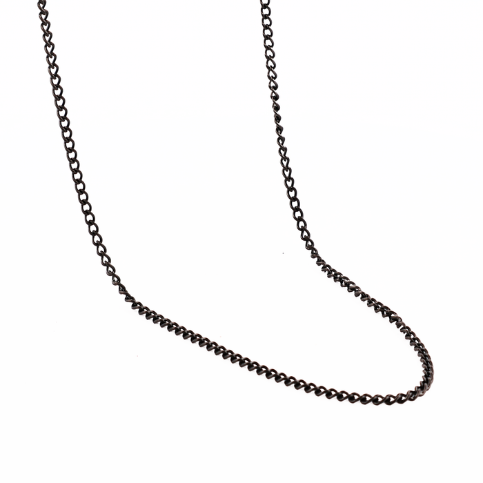 Ion Plated Black Stainless Steel Chain 55cm