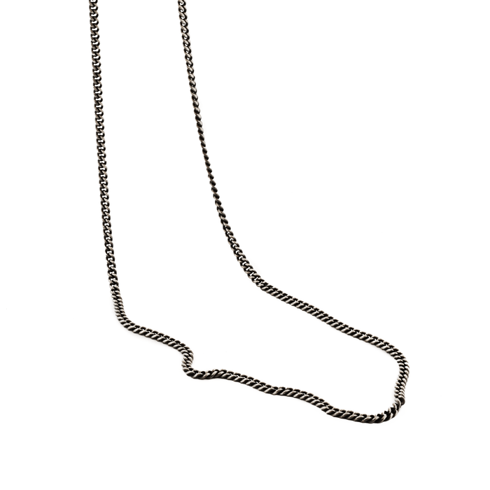 Ion Plated Gun Metal Plated Curb Link Neck Chain