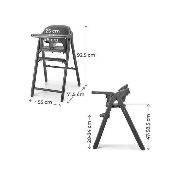 Kinderkraft Tino 3-in-1 Highchair - Grey Grey - ebebek