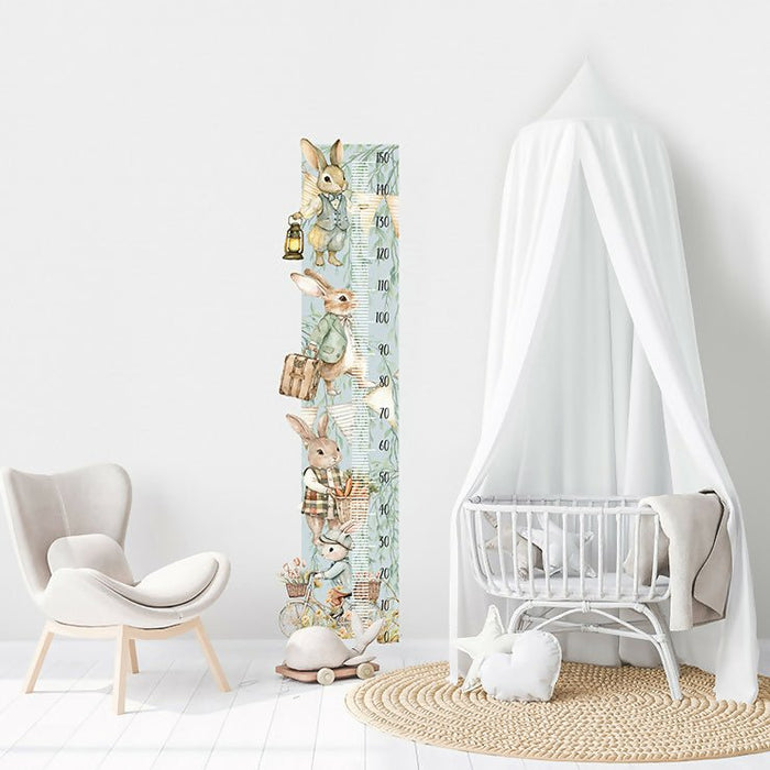 Live Vida Blue Rabbit Height Chart Wall Sticker - ebebek
