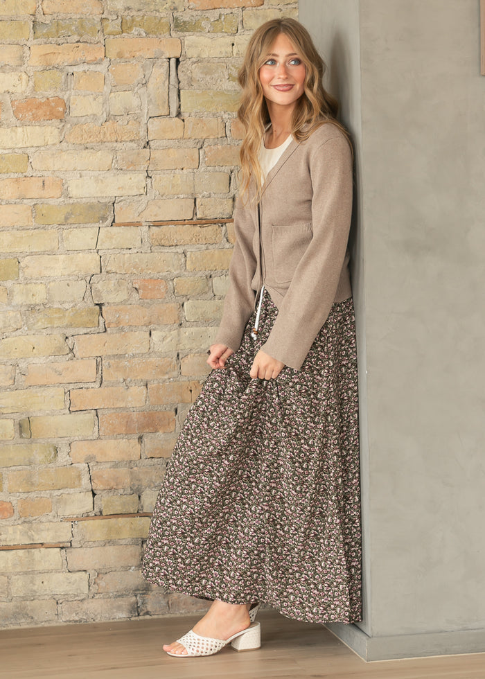 Long Sleeve Button Front Cardigan FF Layering Essentials