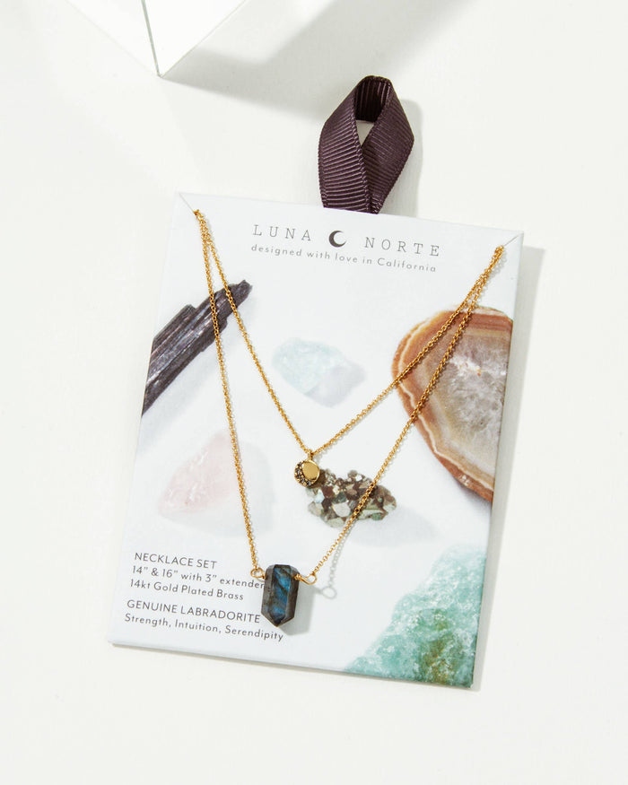 Luna Norte - Luz de Luna Necklace Set- Labradorite