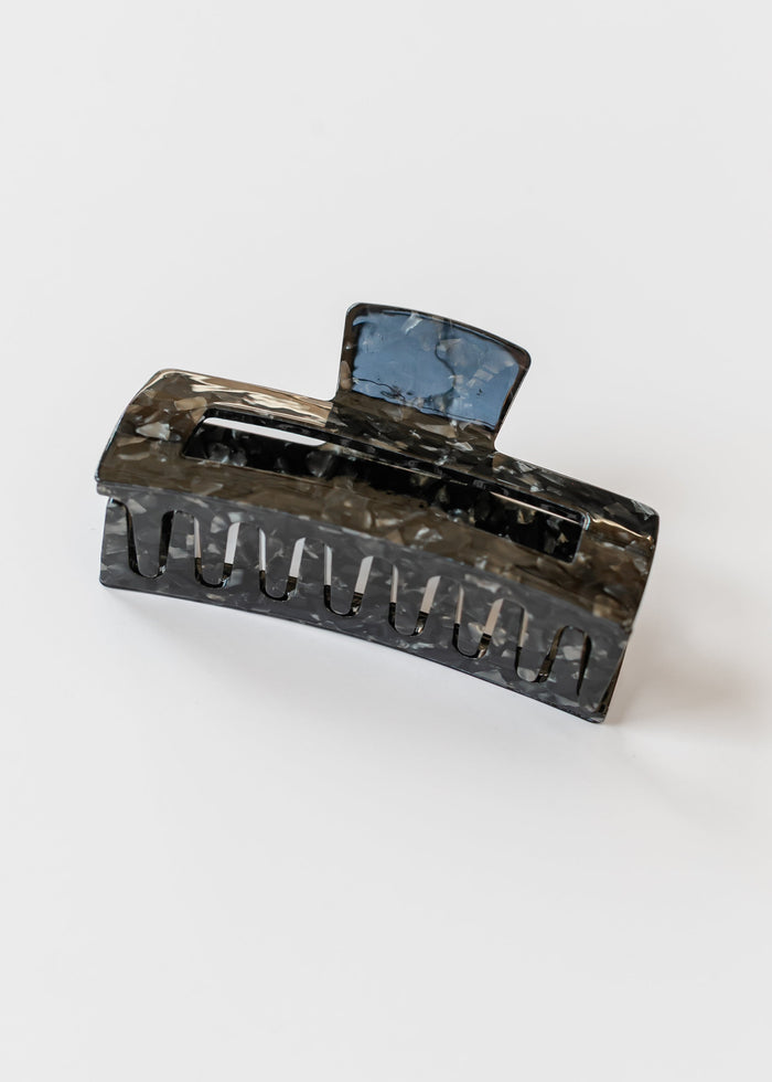 Marble Black Medium Claw Clip Accessories