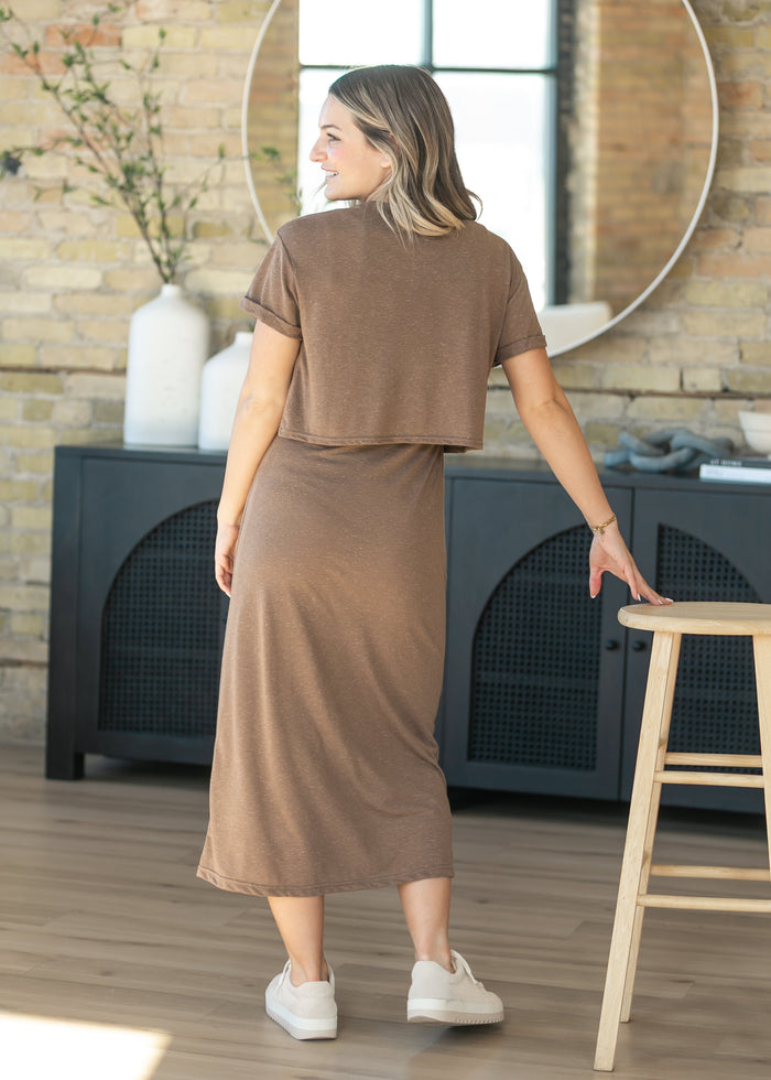 Sadie & Sage® Sand Toys Cropped Tee & Tank Maxi Dress FF Dresses