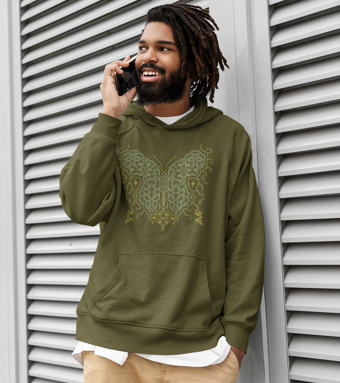 Shipibo Butterfly Hoodie Choice of Colors — Image 6 by Symbolika