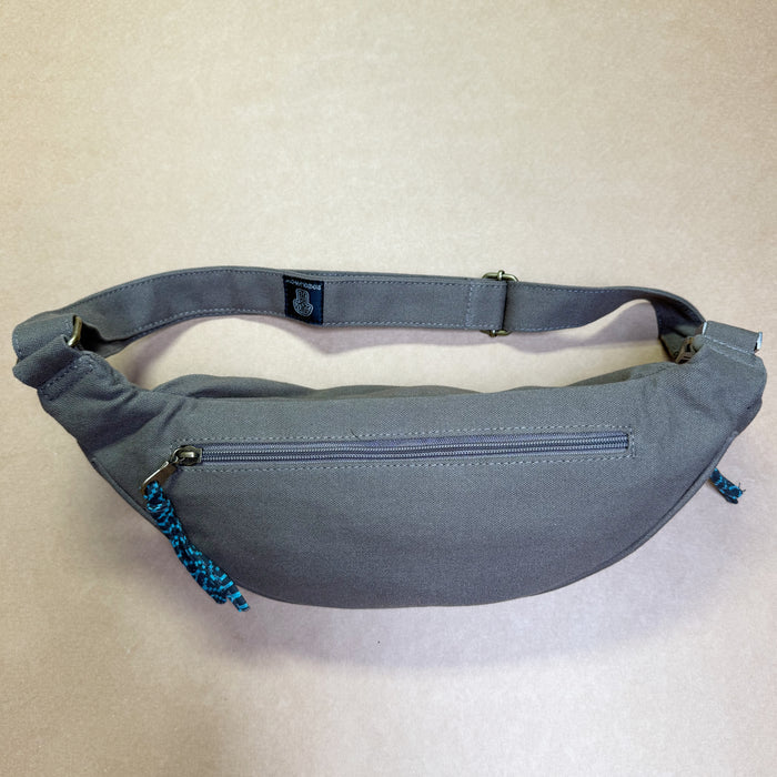 Shipibo Conibo Gradient Fanny Pack — Amazonian Kené Patterns Fanny Pack - Back View by Symbolika