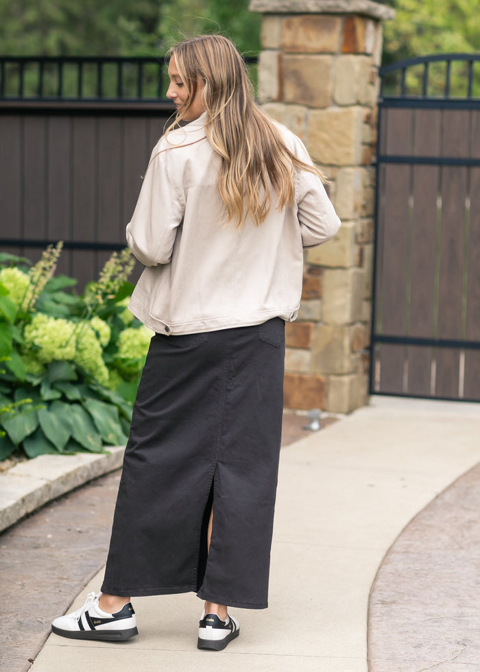 Preorder Stella Onyx Black Denim Maxi Skirt IC Skirts