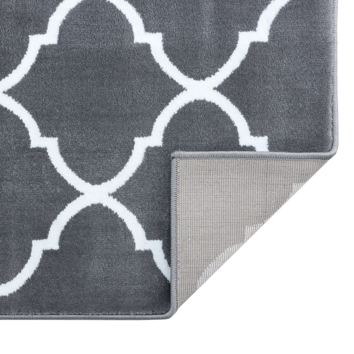 Sussexhome Beatrice Perfect Soft Area Rugs | Trellisville - Gray/White