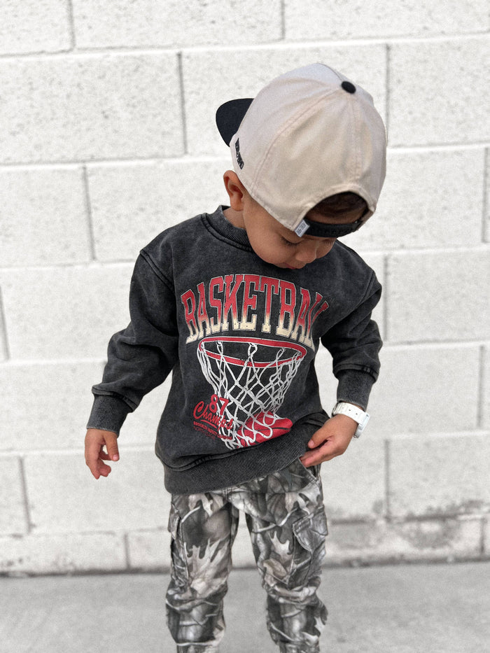 Toddler Vintage Inspired Basketball Crew