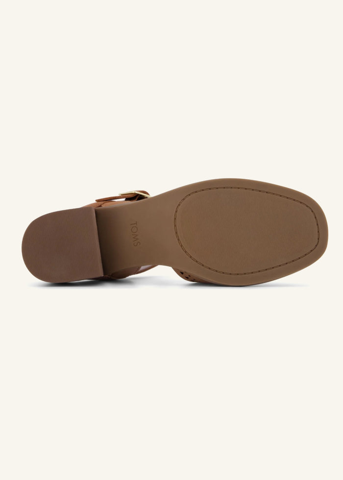 TOMS® Brown Sugar Jaclyn Leather Heel Shoes