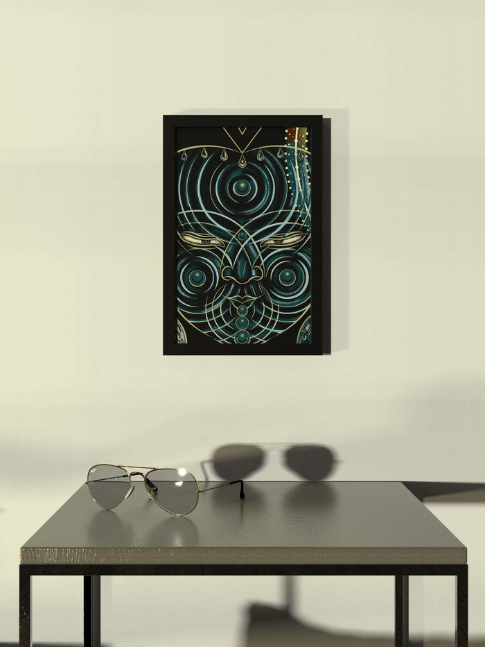 YogaBhoga Water Face Framed Poster - symbolika