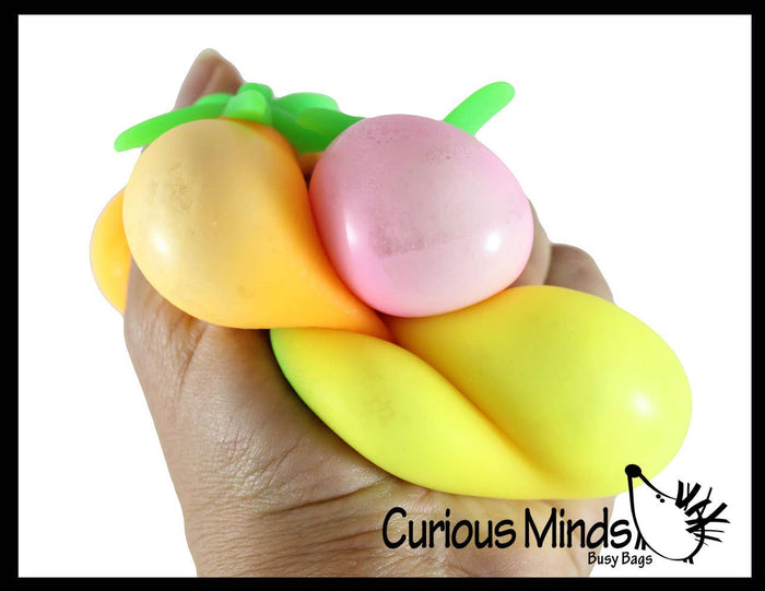 1 BOX Nee Doh Fruit Basket Soft Fluff- Filled Squeeze Stress