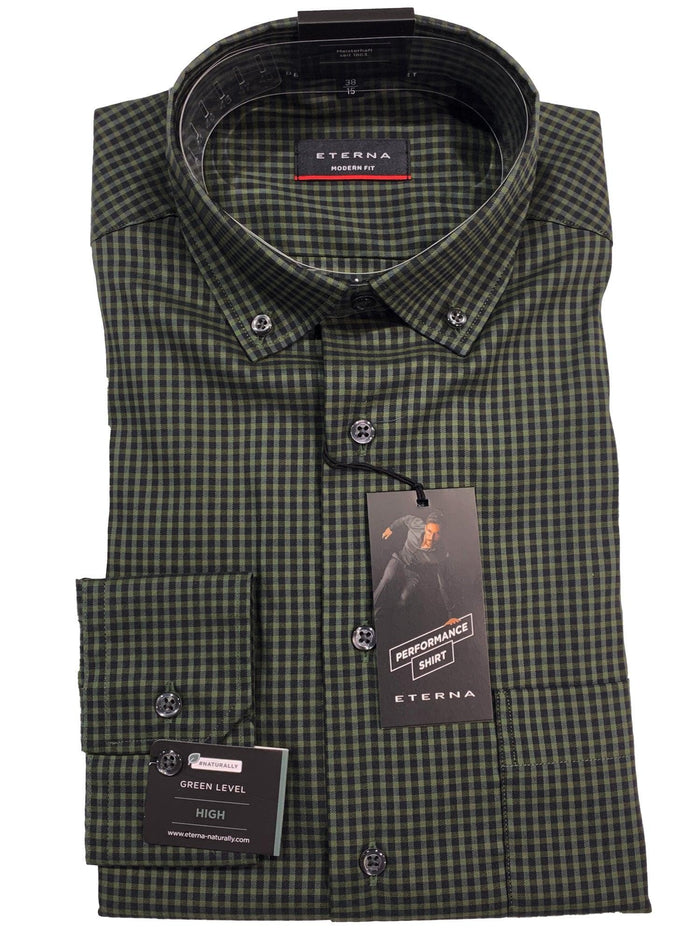 4051M - 46 Green/Navy Check - Harrys for Menswear