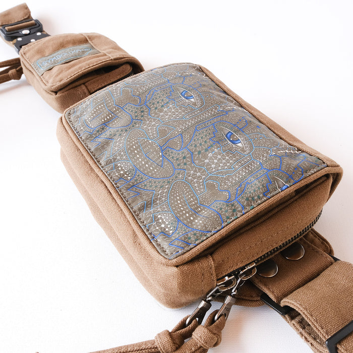 4th Dimension Belt Bag — Interdimensional Entity Art Belt Bag - Front View by Symbolika