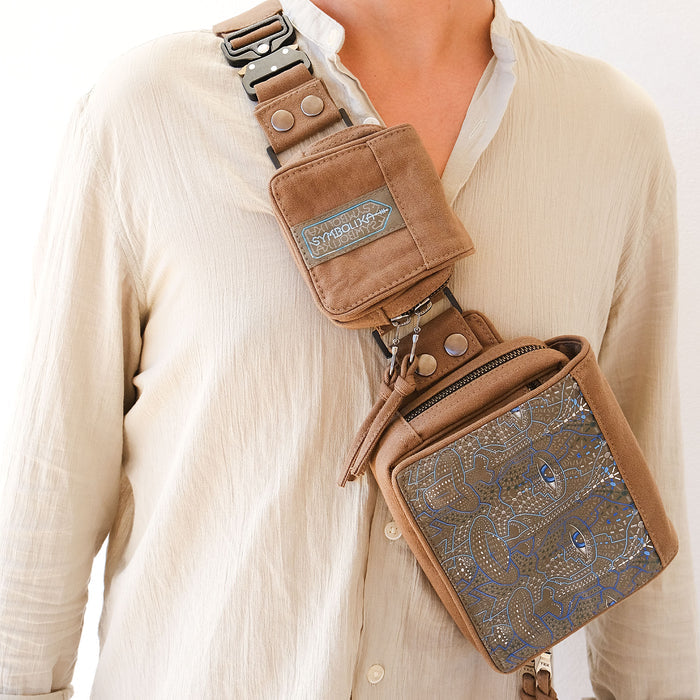 4th Dimension Belt Bag — Interdimensional Entity Art Belt Bag - Detail Close-Up by Symbolika