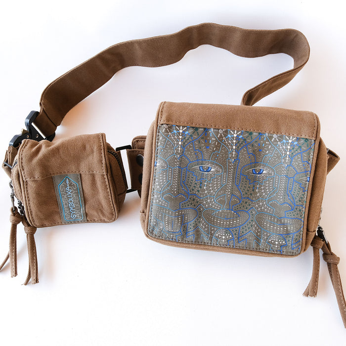 4th Dimension Belt Bag — Interdimensional Entity Art - Sacred Geometry Design Detail by Symbolika