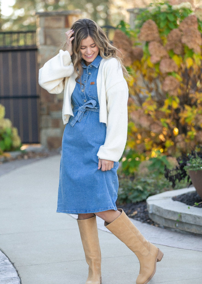 Ada Denim Midi Dress IC Dresses