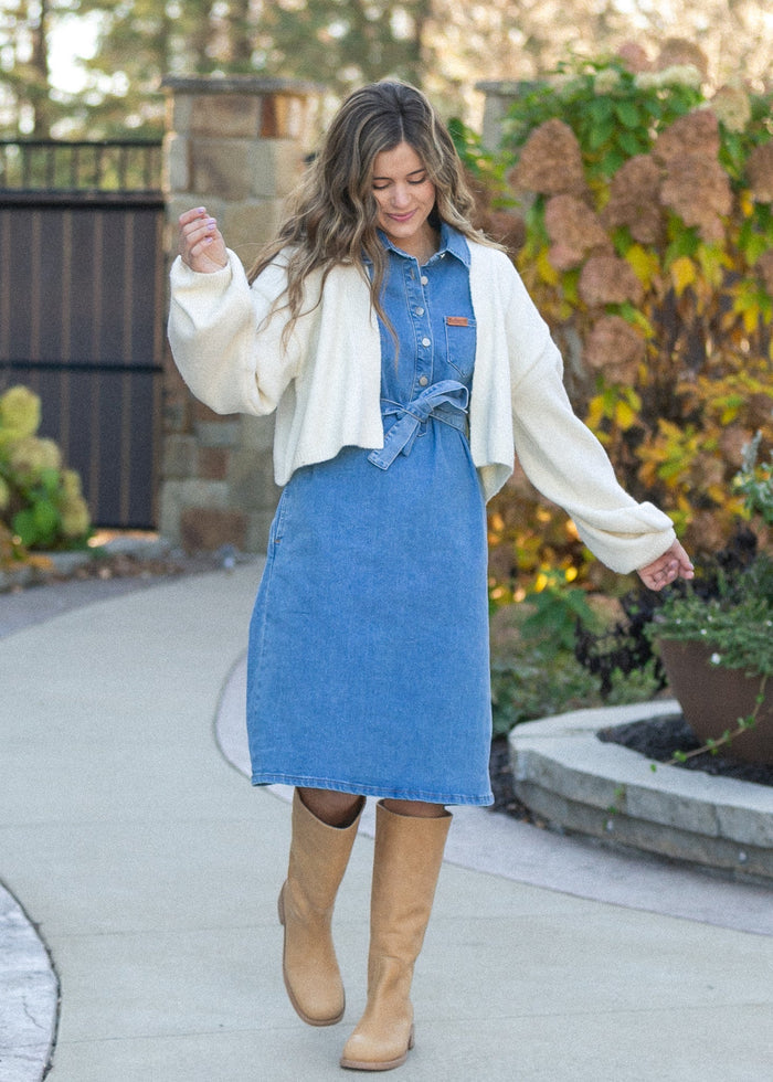 Ada Denim Midi Dress IC Dresses