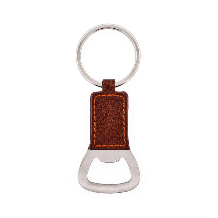 Alloy & Leather Key Ring & Bottle Opener