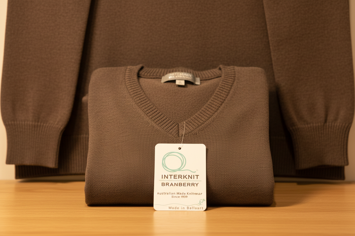 Branberry Angus V-Neck Walnut — Banner