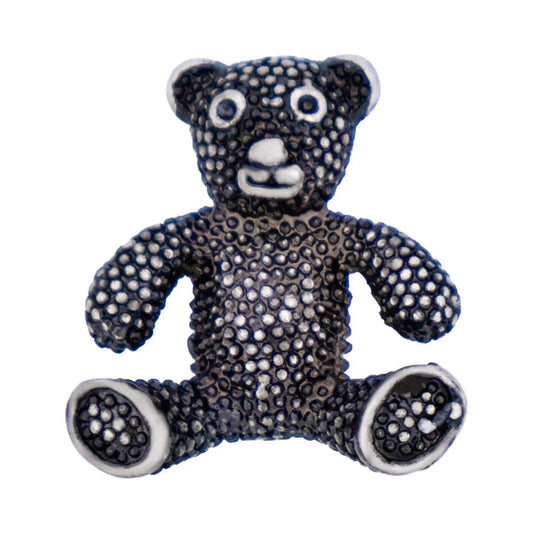 Antique Plated Teddy Bear Lapel Pin