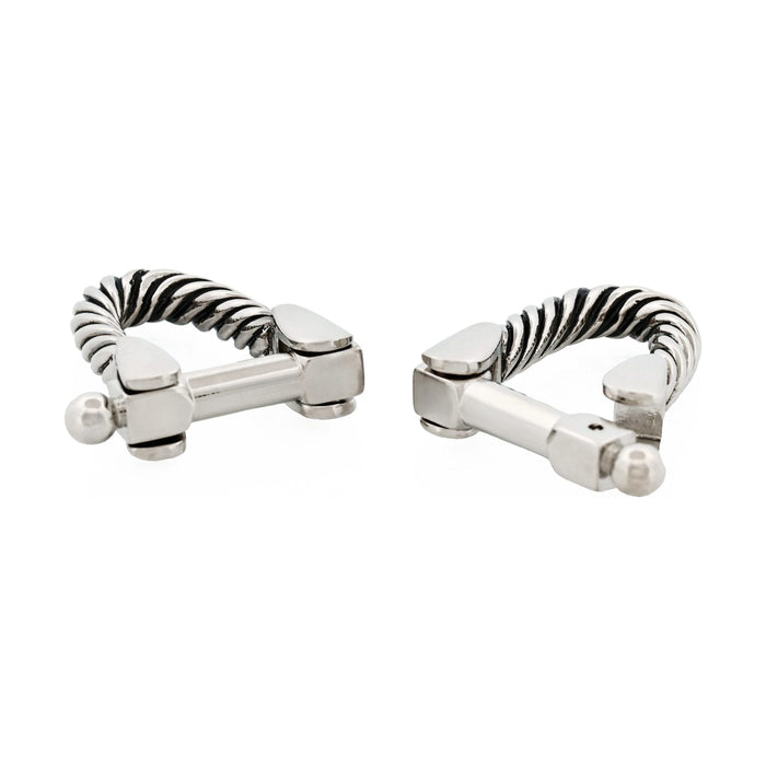 Antique Rhodium Wrap Around Cufflinks