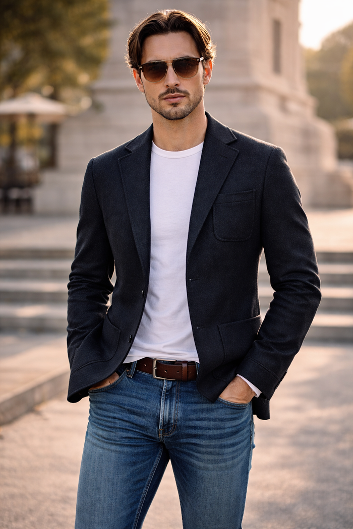 Harrys for Menswear
https://harrysformenswear.com.au › products › asher-feather-blazer
Asher Feather Blazer -FE7

Why You’ll Love It 100% Merino Wool – Soft, breathable, and naturally temperature regulating Smart-Casual Versatility – Dress it up or wear it relaxed with a te…
$399.00 AUD
