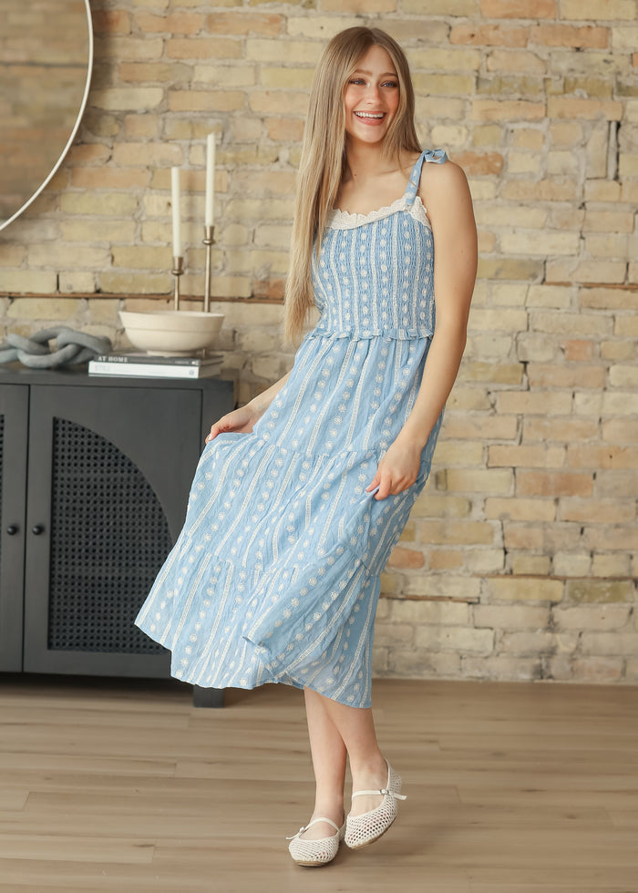 Aubriella Lace Trim Maxi Dress IC Dresses