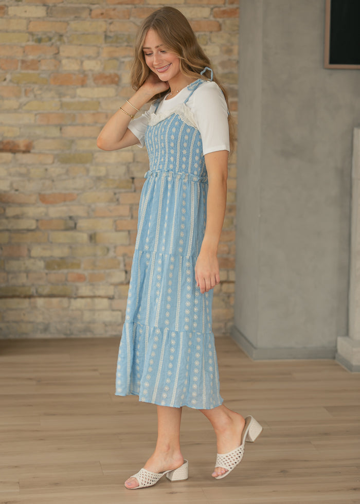 Aubriella Lace Trim Maxi Dress IC Dresses