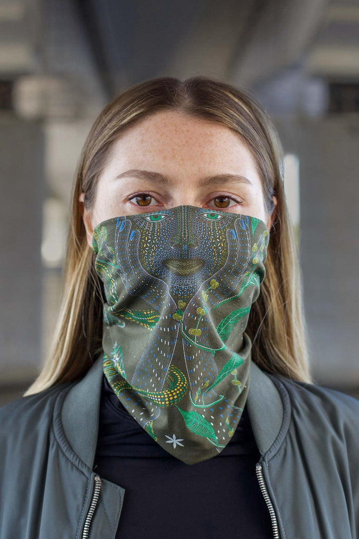 Aya Neck Gaiter Olive — Image 3 by Symbolika