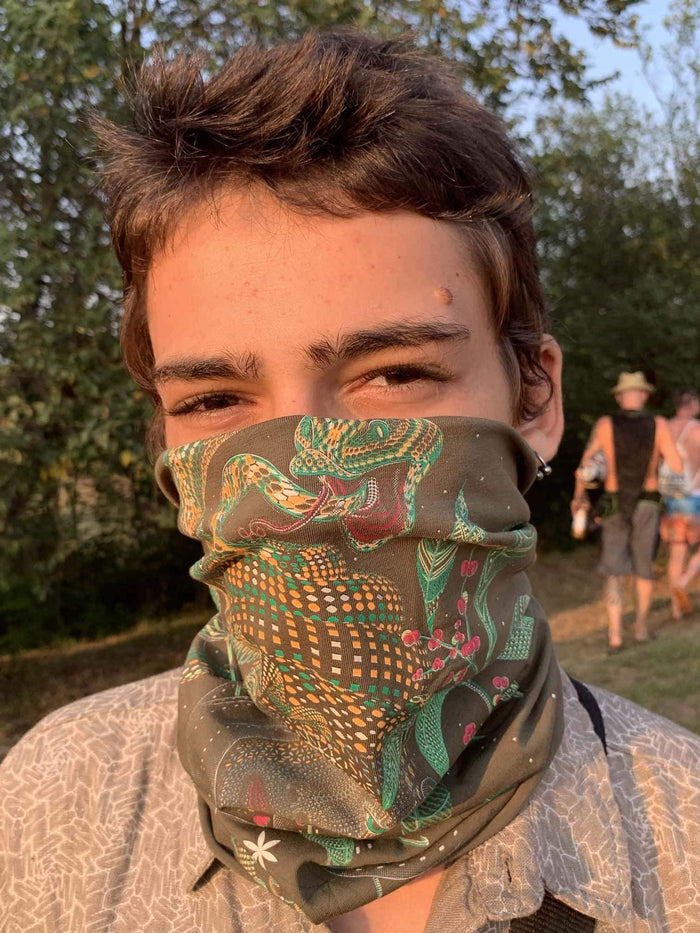 Aya Neck Gaiter Olive — Image 6 by Symbolika