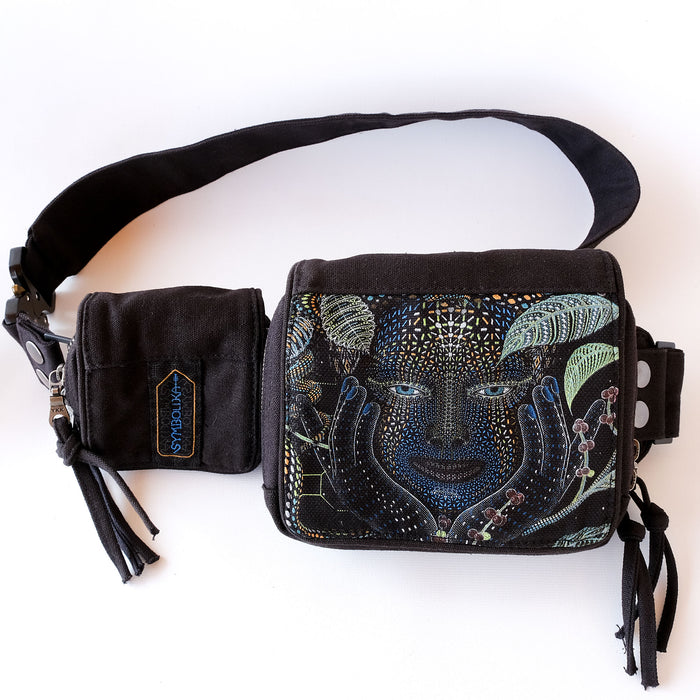 AYA Belt Bag — Ayahuasca Plant Medicine Art Belt Bag - Front View by Symbolika