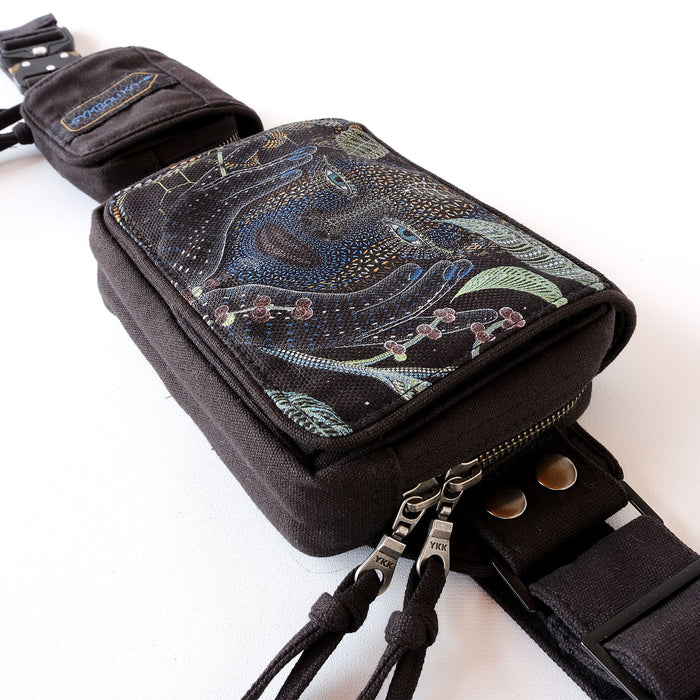 AYA Belt Bag — Ayahuasca Plant Medicine Art Belt Bag - Back View by Symbolika