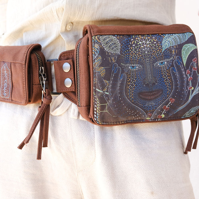 AYA Belt Bag — Ayahuasca Spirit Art Belt Bag - Front View by Symbolika