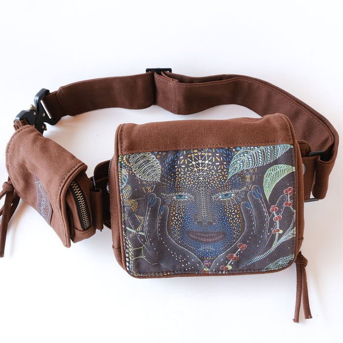 AYA Belt Bag — Ayahuasca Spirit Art Belt Bag - Detail Close-Up by Symbolika