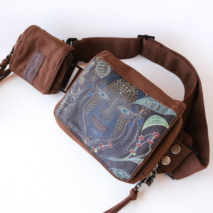 AYA Belt Bag — Ayahuasca Spirit Art Belt Bag - Back View by Symbolika