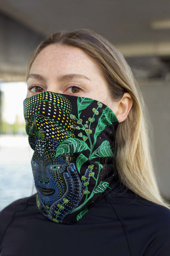 Aya Neck Gaiter Black — Image 2 by Symbolika