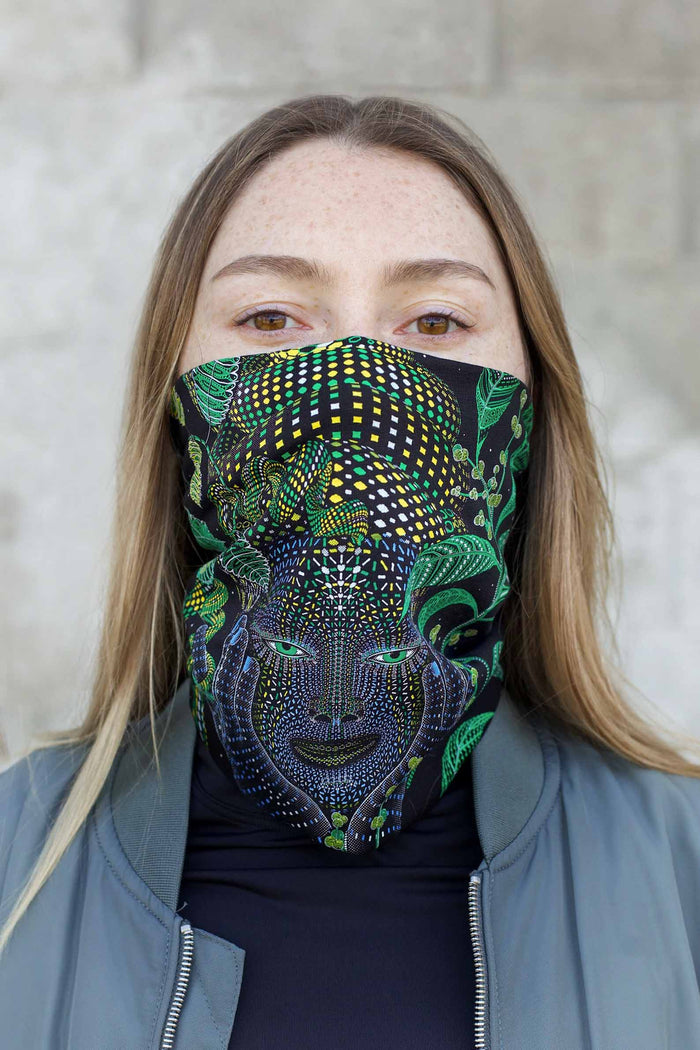 Aya Neck Gaiter Black — Image 3 by Symbolika