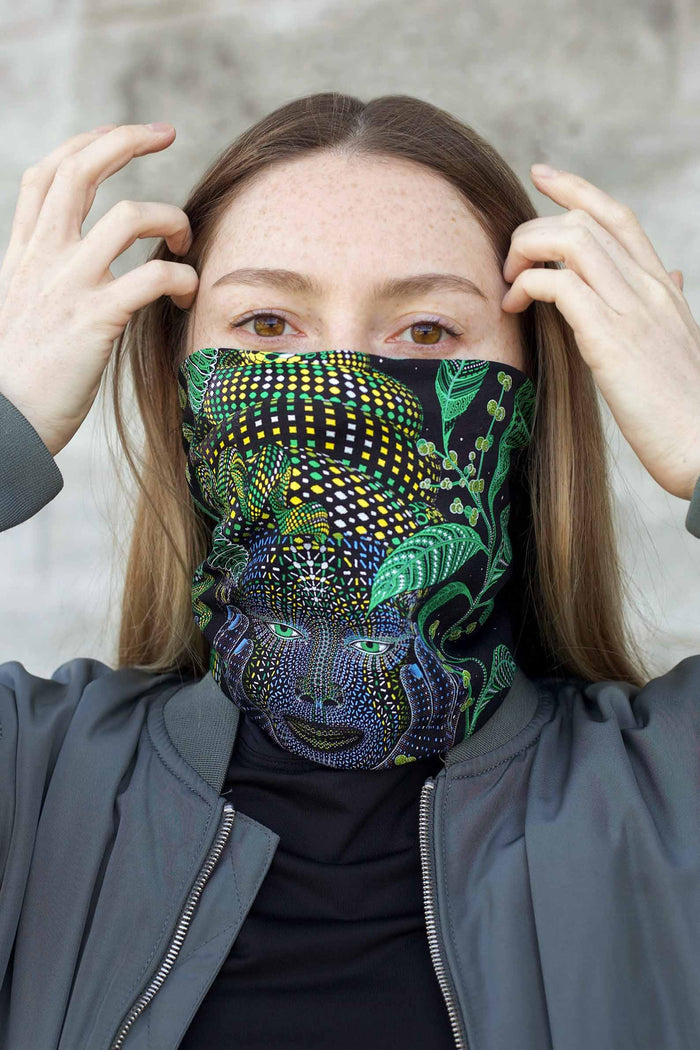 Aya Neck Gaiter Black — Image 4 by Symbolika