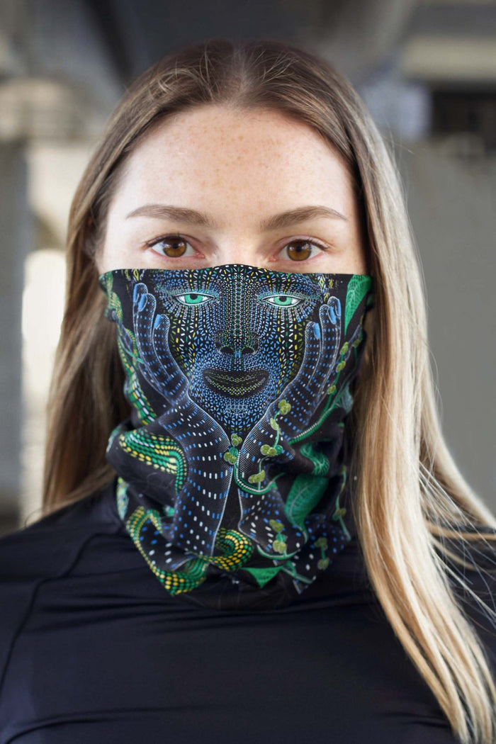 Aya Neck Gaiter Black — Image 5 by Symbolika